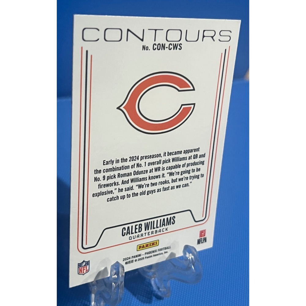 2024 Panini Phoenix Caleb Williams Contours Rookie RC CON-CWS Chicago Bears QB - Picture 9 of 10